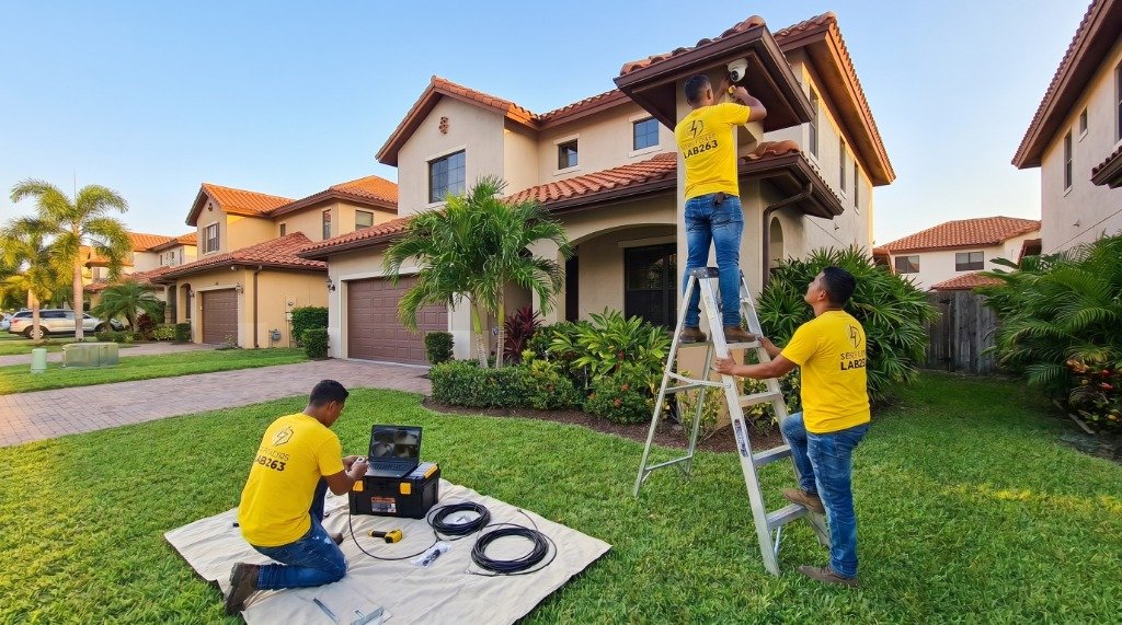 Instalación de cámaras de seguridad en exterior de casa